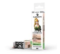 AK PLAYMARKERS SET AKM107 SKIN & FLESH TONES (6x)