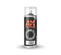 AK Interactive – Imprimación fina en spray AK SPRAY AK1009 – Negro – 400 ml – 2 boquillas