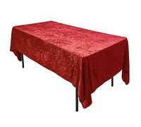 AK TRADING CO. Lush Panne Velvet Tablecloth - 60 x 102 Inch Rectangular Table Cover | Great for Buffet Table, Parties, Holiday Dinner, Wedding & Baby Shower - Red