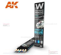 (AK10043) - AK Interactive Pencils Set - Grey and Blue Camo