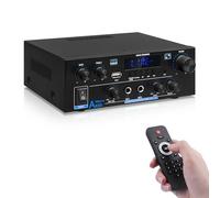 AK55 - Amplificador de audio estéreo Bluetooth 70WX2, 600W max., digital, 12V/220V, para casa o coche