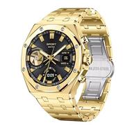 AK68 Reloj inteligente de 1.4 pulgadas Amoled BT Call Music Player AI Voice Health Monitoring Hombres deportes al aire libre Fitness Tracker Smartwatch (dorado)