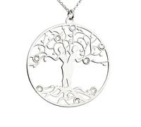 AKA Gioielli® - Collar Árbol de la Vida Plata de Ley 925 Rodio Colgante con Cristales Swarovski Modelo Amor Eterno Joyeria mujer