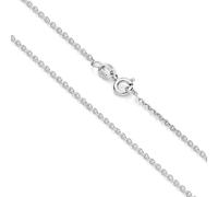 AKA Gioielli® - Collar Mujer Hombre Plata De Ley Esterlina 925 Rodiada - 1.5 mm Cadena Ancla Forzada - 70 cm de largo