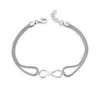 AKA Gioielli® - Pulsera Infinito en Plata 925, Pulsera con Símbolo Infinito Plata 925, Regalo para Mujer y Chica - longitud ajustable