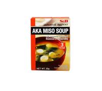 Aka sopa de miso - Sabrosa y sabrosa sopa de miso rápida y fácil de hacer, ideal para los días ocupados - Compatible con S&B - 30 g