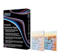 akaca Papel de sublimación A4, 210x297 mm, 100 hojas, 120 g/m², Papel de transferencia para impresoras de sublimación Epson, Sawgrass, Ricoh