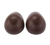 AKAFKKPYXSD Prótesis Mamarias De Silicona Blancas Y Negras Autoadhesivas Suaves Y Realistas para Mastectomía Y Cosplay(1600g/pair, Black)