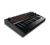 Akai Professional MPK Mini MK3 - Teclado Controlador MIDI USB de 25 Teclas con 8 Drum Pads, 8 Perillas, Software de Producción Musical y Native Instruments Sound Package (NKS Integration), Negro