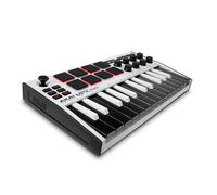Akai Professional MPK Mini MK3 Teclado Controlador MIDI USB, Blanco | 25 Mini Teclas Sensibles a la Velocidad, 8 Pads MPC, 8 Perillas, Software Incluido, para Beatmakers y Estudio