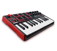 AKAI Professional MPK MINI MKII - Teclado controlador MIDI USB portátil con 25 teclas, 8 pads MPC, 8 potenciómetros, joystick, VIP 3 y paquete de software incluido - Estándar