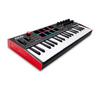 Akai Professional MPK Mini Plus - Teclado Controlador MIDI USB de 37 Mini Teclas y 8 Pads MPC, Secuenciador, Perillas y Software de Producción Musical