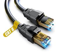 Akake Cable Ethernet Cat 8, 0,5 m, 1 m, 2 m, 3 m, 5 m, 6 m, 9 m, 12 m, 15 m, 18 m, 30 m, cable LAN profesional blindado en pared, interior y exterior(5M), negro, para Portátil