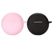Akancy Compatible con la Funda para Auriculares OPPO Enco Buds2, [Admite Carga inalámbrica] [Funda 4tectora a Prueba de Golpes] Funda tectora de Silicona para Auriculares (Black Pink)