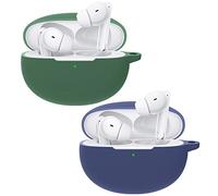 Akancy Compatible con la Funda para Auriculares OPPO enco Free 2, [Admite Carga inalámbrica] [Funda 4tectora a Prueba de Golpes] Funda 4tectora de Silicona para Auriculares (Blue Green)