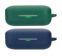 Akanry 2 Piezas Compatible con la Funda para Auriculares realme Buds Air 7, [Admite Carga inalámbrica] [Funda 4tectora a Prueba de Golpes] Funda tectora de Silicona para Auriculares (Blue Green)