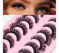 AKARA Pestañas Postizas 7 Pares 3D Pestañas Pelo a Pelo Naturales Faux Mink Eyelashes(3D-W01)