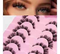 AKARA Pestañas Postizas 7 Pares 3D Pestañas Pelo a Pelo Naturales Faux Mink Eyelashes(3D-W04)