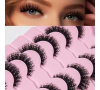 AKARA Pestañas Postizas 7 Pares 3D Pestañas Pelo a Pelo Naturales Faux Mink Eyelashes(3D-W05)