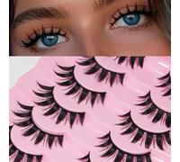 AKARA Pestañas Postizas Naturales 7 Pares 3D Pestañas Pelo a Pelo Faux Mink Eyelashes(3D-BN12)