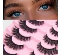AKARABEAUTYLASHES Pestañas Postizas Naturales 7 Pares 3D Pestañas Pelo a Pelo Faux Mink Lashes(3D-BN06)