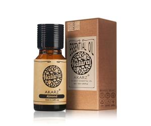 AKARZ Aceite Esencial de Almendras Aceites de Almendras Premium Orgánicos Naturales para el Cuidado del Cabello del Cuerpo de la Piel,Vela,Jabón,Fabricación, Bricolaje, Masaje Aroma 10ml
