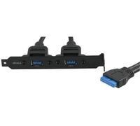 AKASA Adaptador de 2 USB 3.0 a Conector de 19 Pines, 0.5m