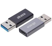 AKASA Adaptador USB 3.2 Gen 2 USB-A a USB-C, Pack de 2