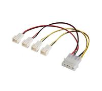 Akasa AK-CB001 adaptador de cable 4 x 3-pin 4-pin Molex Multicolor - Adaptador para cable (4 x 3-pin, 4-pin Molex, Male connector/Male connector, 0,15 m, Multicolor)
