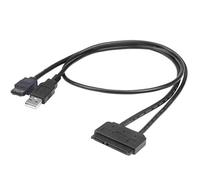 Akasa AK-CBSA03-80BK Flexstor - Cable eSATA para Discos Duros y Unidades de Estado sólido SATA