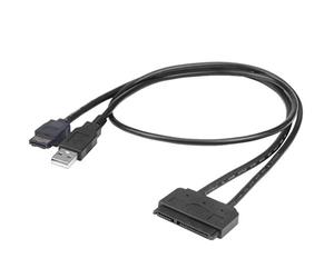 Akasa AK-CBSA03-80BK Flexstor - Cable eSATA para Discos Duros y Unidades de Estado sólido SATA