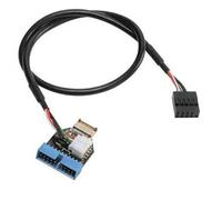 Akasa AK-CBUB38-40BK USB 3.1 Gen-2 Conector Interno a Gen-1 Cable Adaptador de 19 Pines