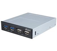 Akasa AK-ICR-12V3 - Hub de 4 Puertos (3,5", 2 Puertos USB 2.0, 2 Puertos USB 3.0)