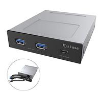 Akasa AK-ICR-36 USB 3.2 Gen 2 Typ C Panel - Schwarz