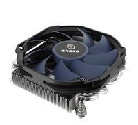 Akasa Alucia H4i, Intel LGA1700/1200/115X Compatible, 4-Copper Heatpipes with Ball Bearing CPU Cooler, 92 mm Fan, Maximum 3600 RPM Speed, Low Noise Cooling Fan, AK-CC7501BP01