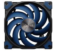 Akasa Alucia SC12 | Ventilador de carcasa PWM de 120 mm | Hasta 2000 RPM | Almohadillas antivibración | Ventilador de refrigeración azul para PC, Enfriador de CPU | AK-FN117