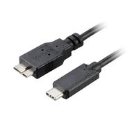 Akasa - C/Micro-b, 1m - Cable USB (1m, 3.1 (3.1 Gen 2), USB c, Micro-USB b, Negro)