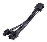 Akasa Cable adaptador de corriente de 8 pines a 8 + 4 pines | Convierte 8 pines ATX PSU a 8 + 4 pines ATX conectores de alimentación | Negro | 15 cm | AK-CBPW22-15