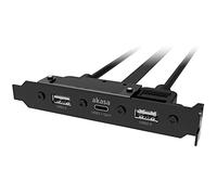 Akasa Cable Adaptador Interno USB 3.1 Gen 1 con Puertos USB 2.0 Tipo A duales | Soporte PCI | 5 GB/s | Convertidor Tipo A | Tarjetas de Puerto USB | AK-CBUB53-40BK