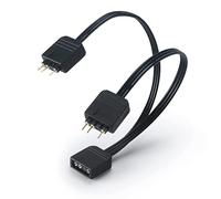 Akasa Cable divisor LED RGB direccionable | Divisor LED aRGB de 1 a 2 | Conector de 3 pines | 1 hembra a 2 machos | 12 cm | AK-CBLD08-12BK