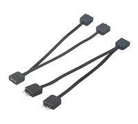Akasa Cable divisor LED RGB direccionable | Divisor LED aRGB de 1 a 2 | Conector de 3 pines | 1 hembra a 2 macho | 12 cm | Paquete de 2 | AK-CBLD08-KT02