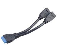 Akasa CBUB09-15BK - Cable USB Interno de 15 cm, Negro
