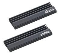 Akasa Disipador térmico M.2 SSD | Aleta de enfriamiento del disipador de calor de aluminio | Cinta adhesiva térmica preaplicada | 71 x 22 x 6,4 mm | Adecuado para SSD M.2 2280 | | A-M2HS01-KT02