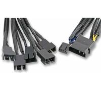 AKASA Divisor de Energía para 5 Ventiladores PWM, Cable Trenzado 45cm