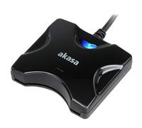 Akasa External Smart Card Read USB 2.0 Negro Lector de Tarjeta Inteligente - Lector de Tarjetas de Memoria (USB 2.0, 65 x 60 x 18 mm, Windows 2000/XP/VISTA/7 Mac OS X)