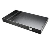 Akasa Galileo TU Slim 1U - Carcasa de Aluminio sin Ventilador para Placas Base Mini-ITX (Montaje VESA), Color Negro