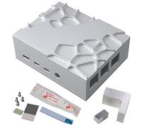 Akasa Gem Pro - Carcasa para Raspberry Pi, carcasa de PC sin ventilador, aluminio, disipador de calor, kit térmico, GPIO, SD, LED, A-RA09-M2S, compatible con Raspberry Pi 4 modelo B