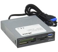 Akasa Lector de Memorias, Interna, USB 3.0, Compatible con SDHC/SDXC/UHS, Negro