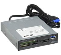 Akasa Lector de Memorias, Interna, USB 3.0, Compatible con SDHC/SDXC/UHS, Negro