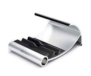 Akasa Leo AK-NC054-BK - Soporte para Tablet (Aluminio, Antideslizante, protección contra arañazos, Color Negro)
